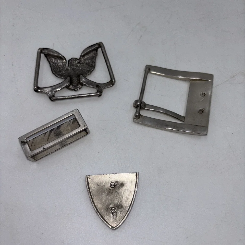 Harley Davidson Square Traditional Biker Motorcycle Belt Buckle Set.